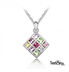 Цветно дамско колие от Swarovski Elements